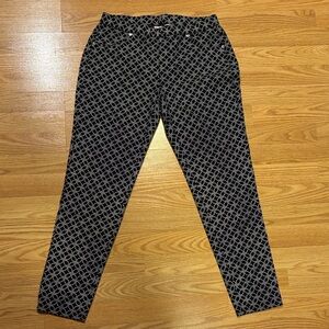 MICHAEL Michael Kors Black and White Patterned Pants size M